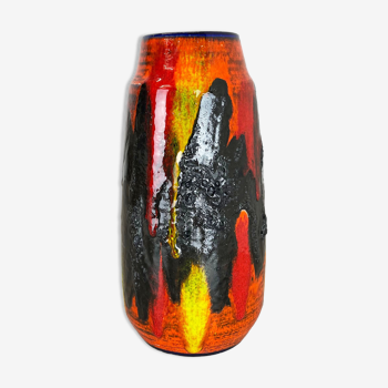 R fat lava multi-color vase scheurich, germany wgp, 1970s