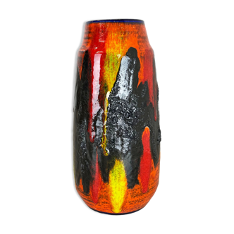 R fat lava multi-color vase scheurich, germany wgp, 1970s