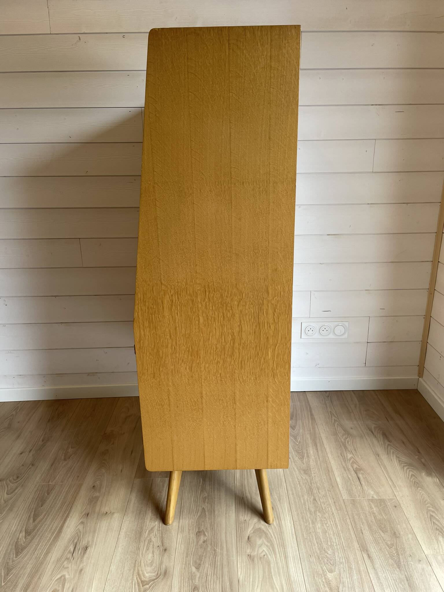 Vintage Scandinavian Secretary Desk 1960s - Oak Colour