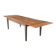 Solid oak farmhouse table with two drawers and two extensions, 306 cm.
