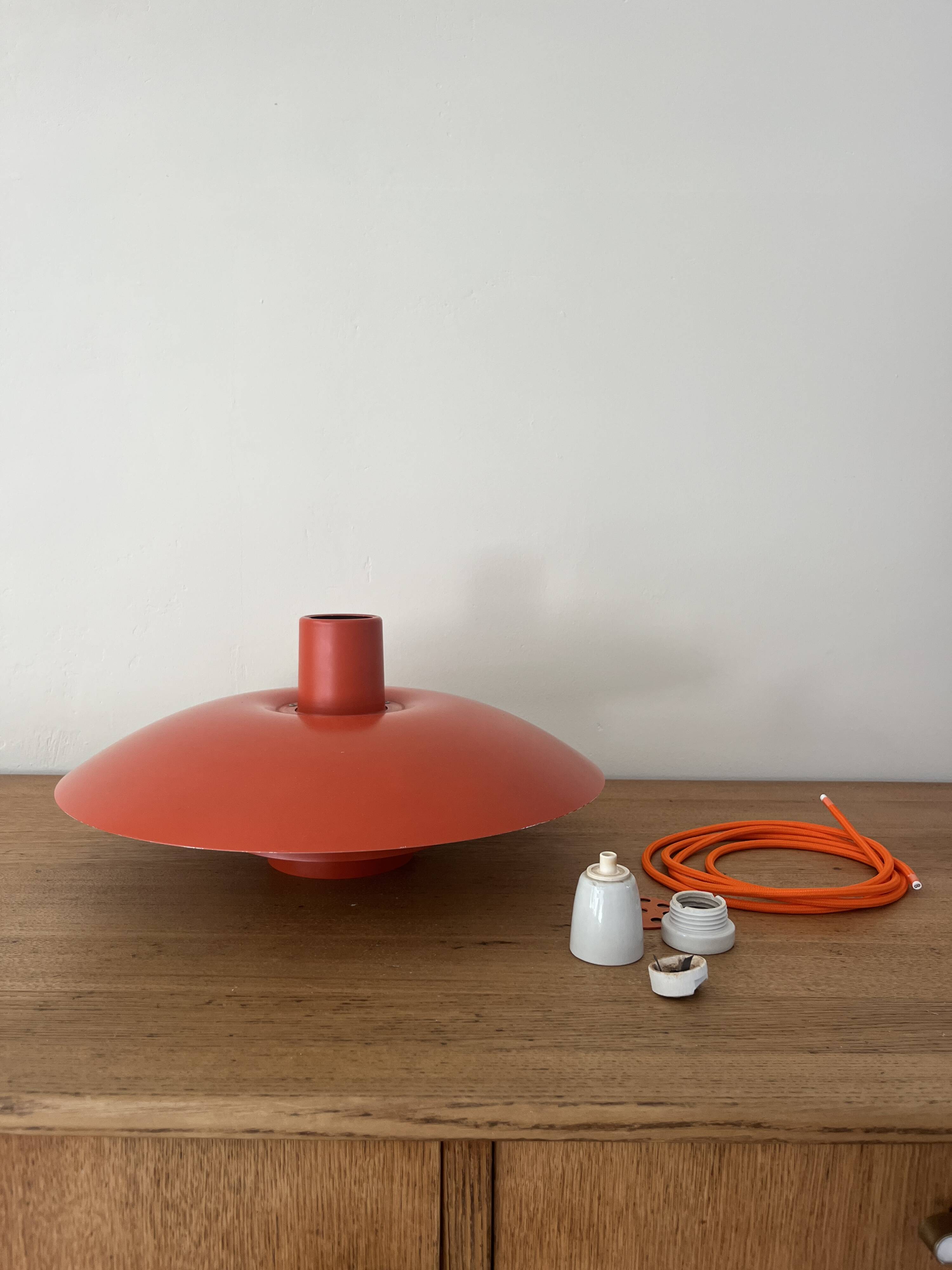Vintage Louis Poulsen PH4/3 red - Poul Henningsen - danish design pendant