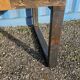Industrial table 200 x 100 cm with wooden top + metal base