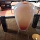 Pink gradient glass vase with edging