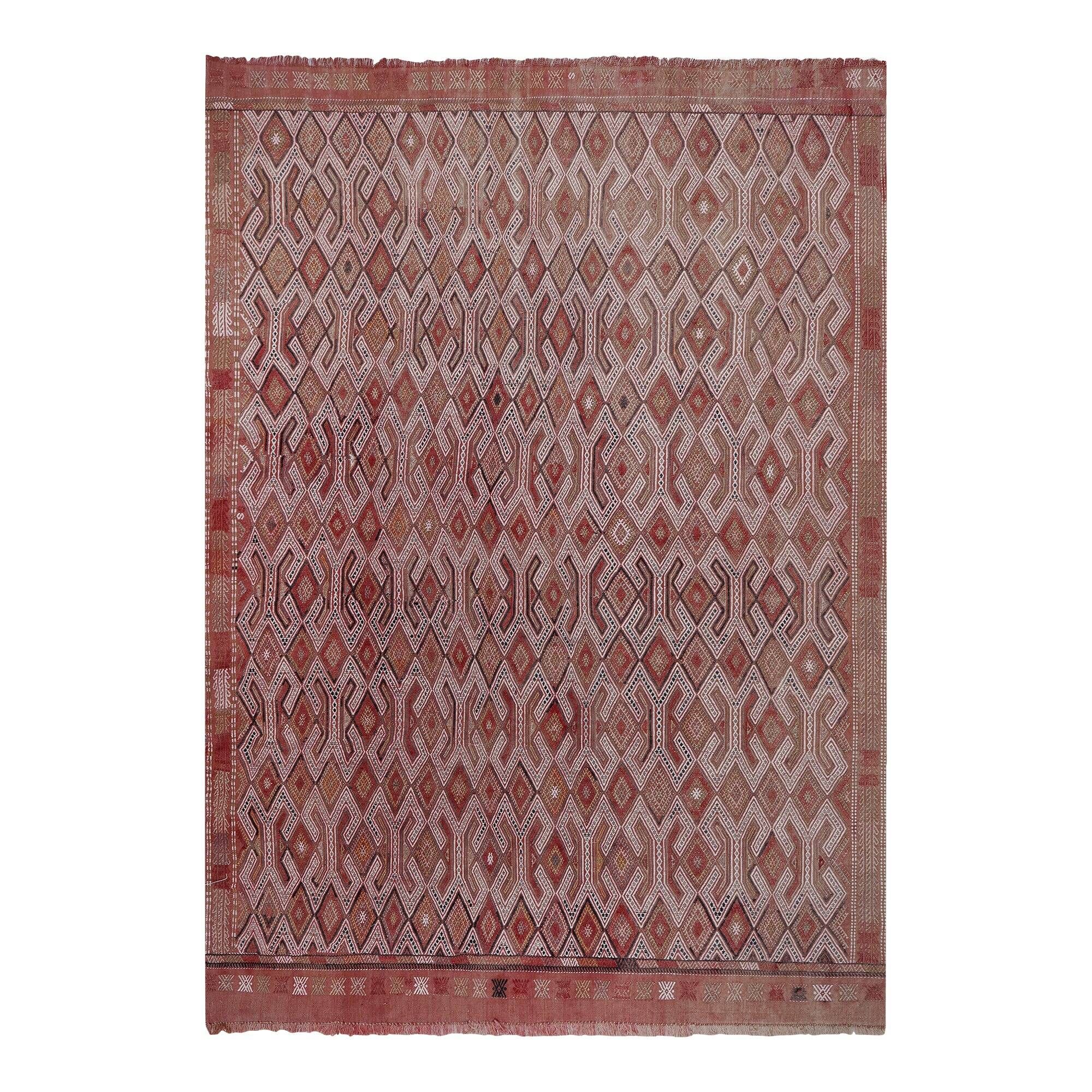 Vintage Turkish kilim, handwoven, 160x235 cm.