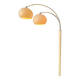 Space Age Dijkstra double arc white mushroom floor lamp