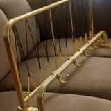Gold metal wall coat rack
