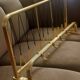 Gold metal wall coat rack