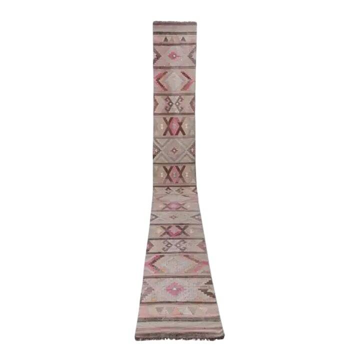 Vintage Turkish hallway rug 81x660 cm