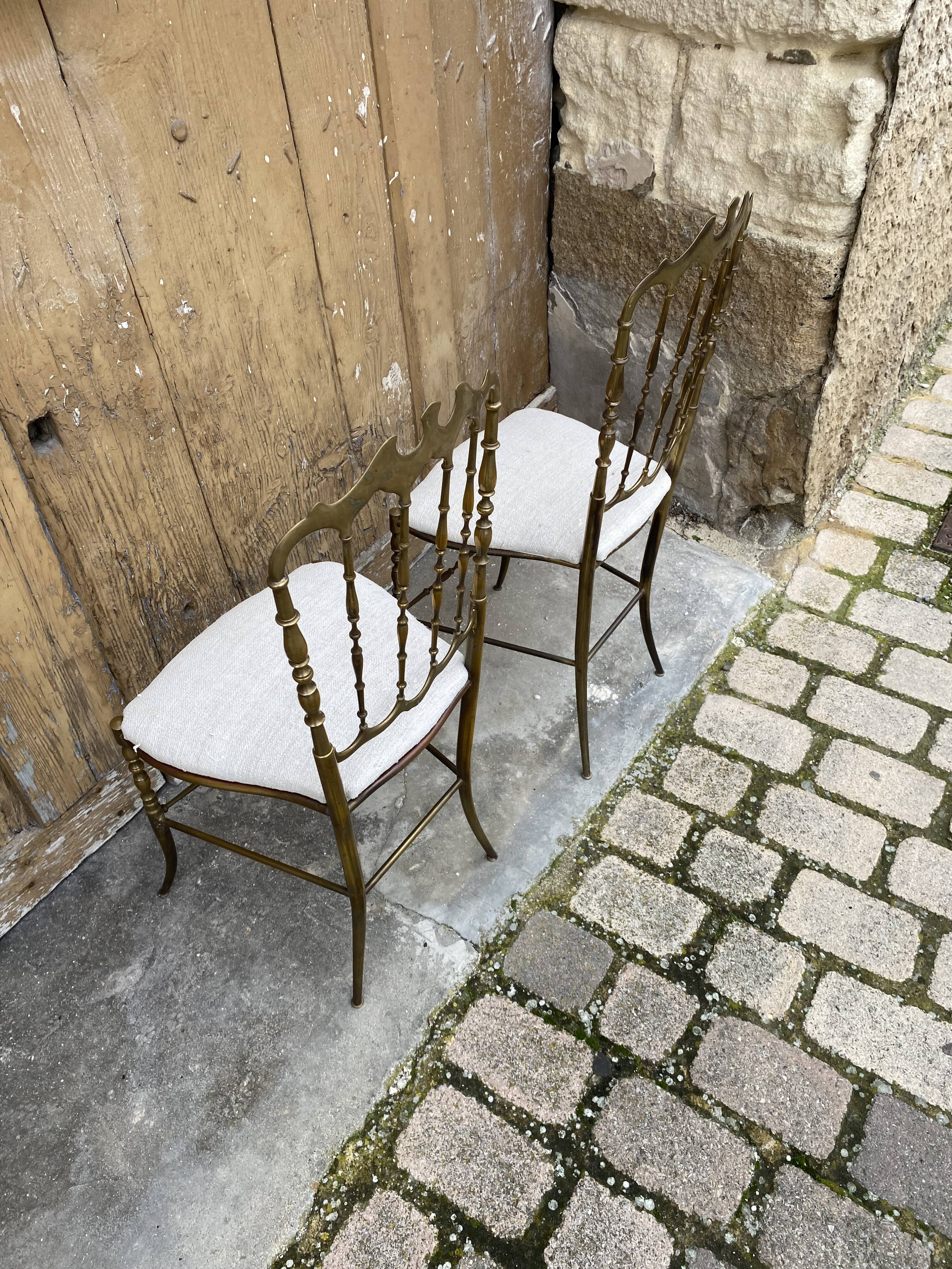 Designer brass chairs