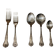 Table cutlery (knife and fork) silver-plated, set of 37 pieces, England, vintage Art Deco
