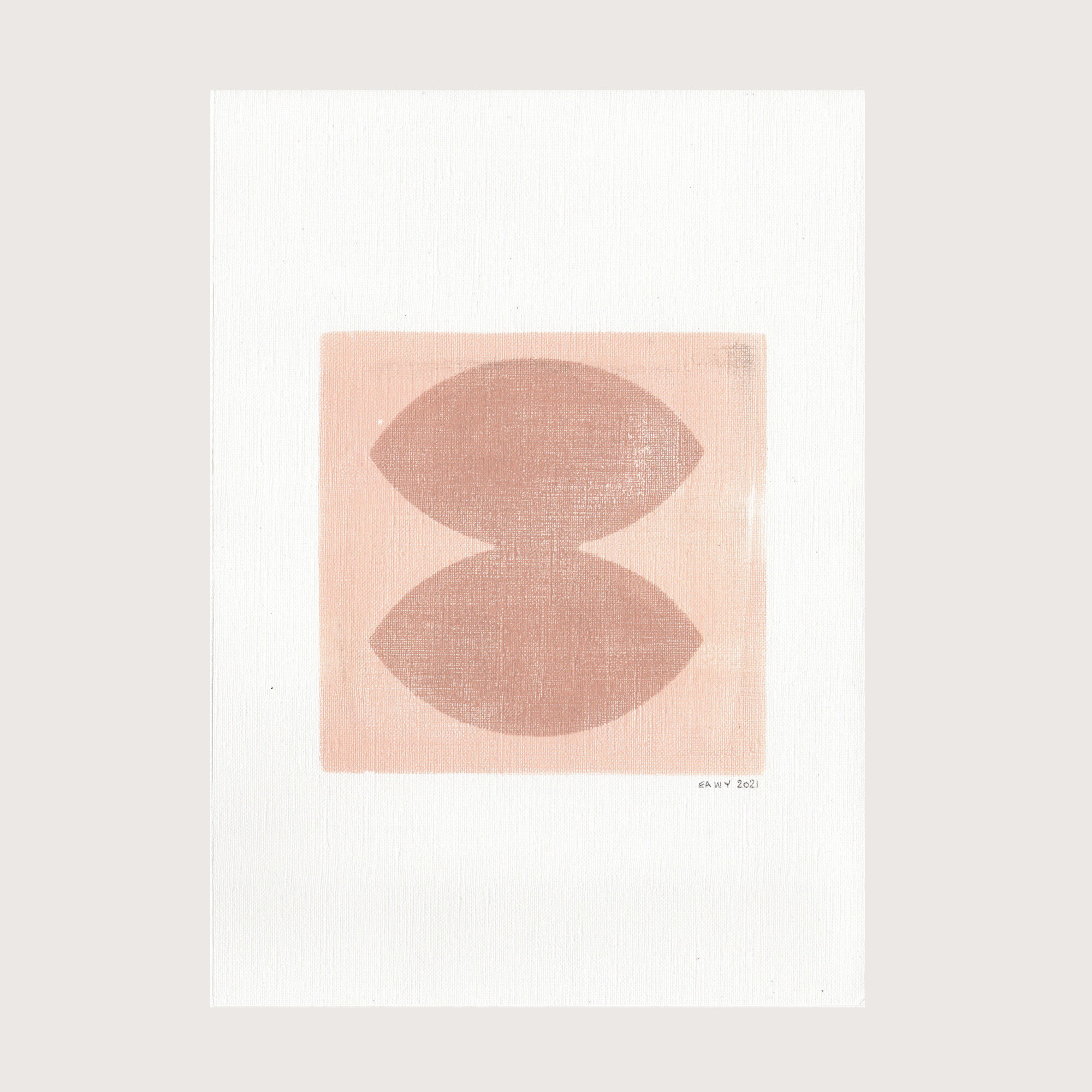 Set of 2 paintings on paper M269 & M270 signed Eawy