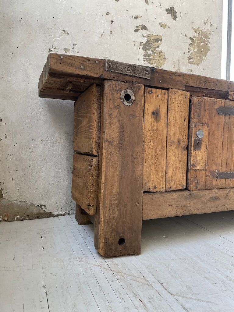 Established former brutalist console oak pine