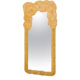Large rattan “leaf” mirror
