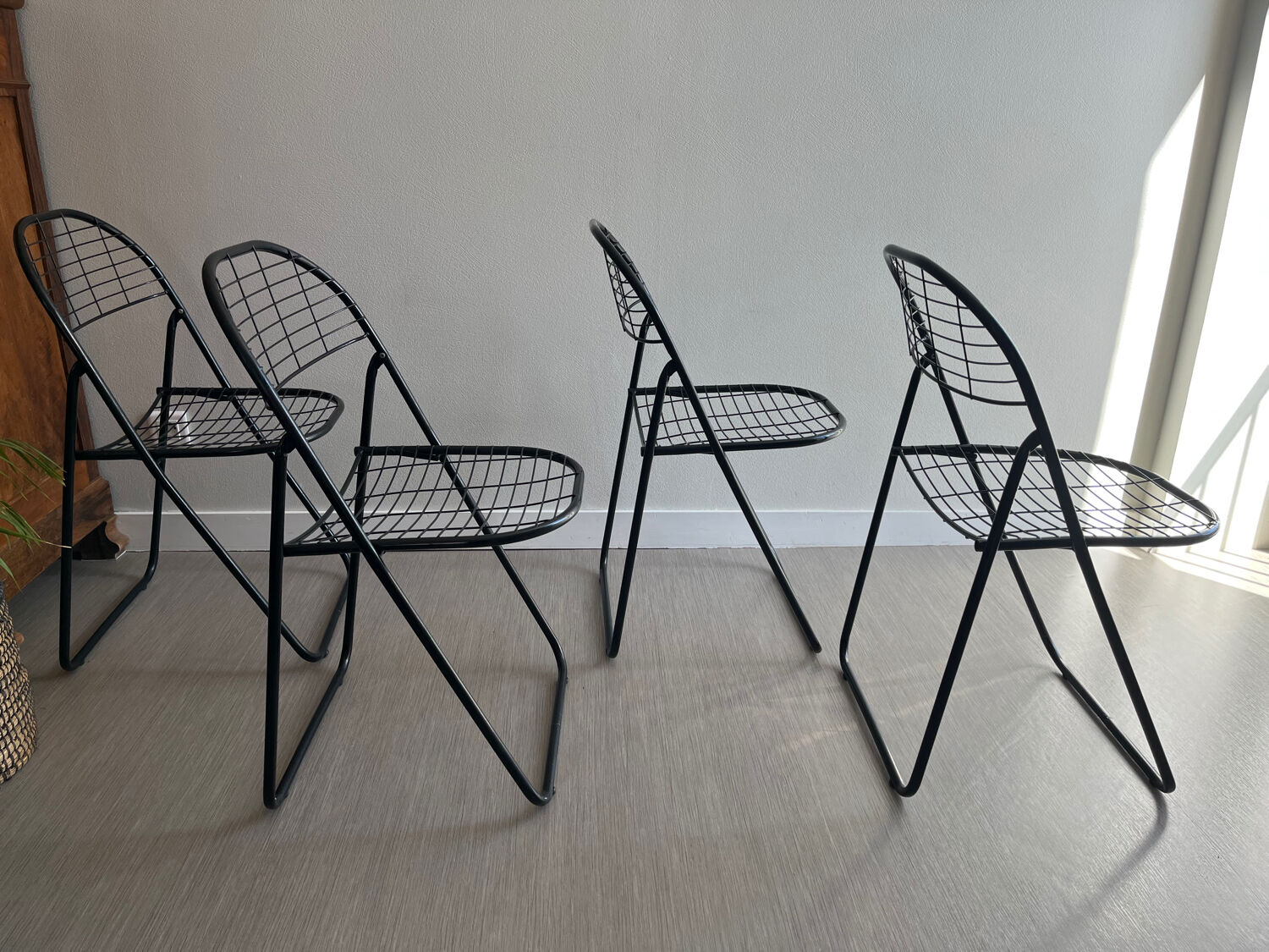 Vintage folding chairs Aland by Niels Gammelgaard