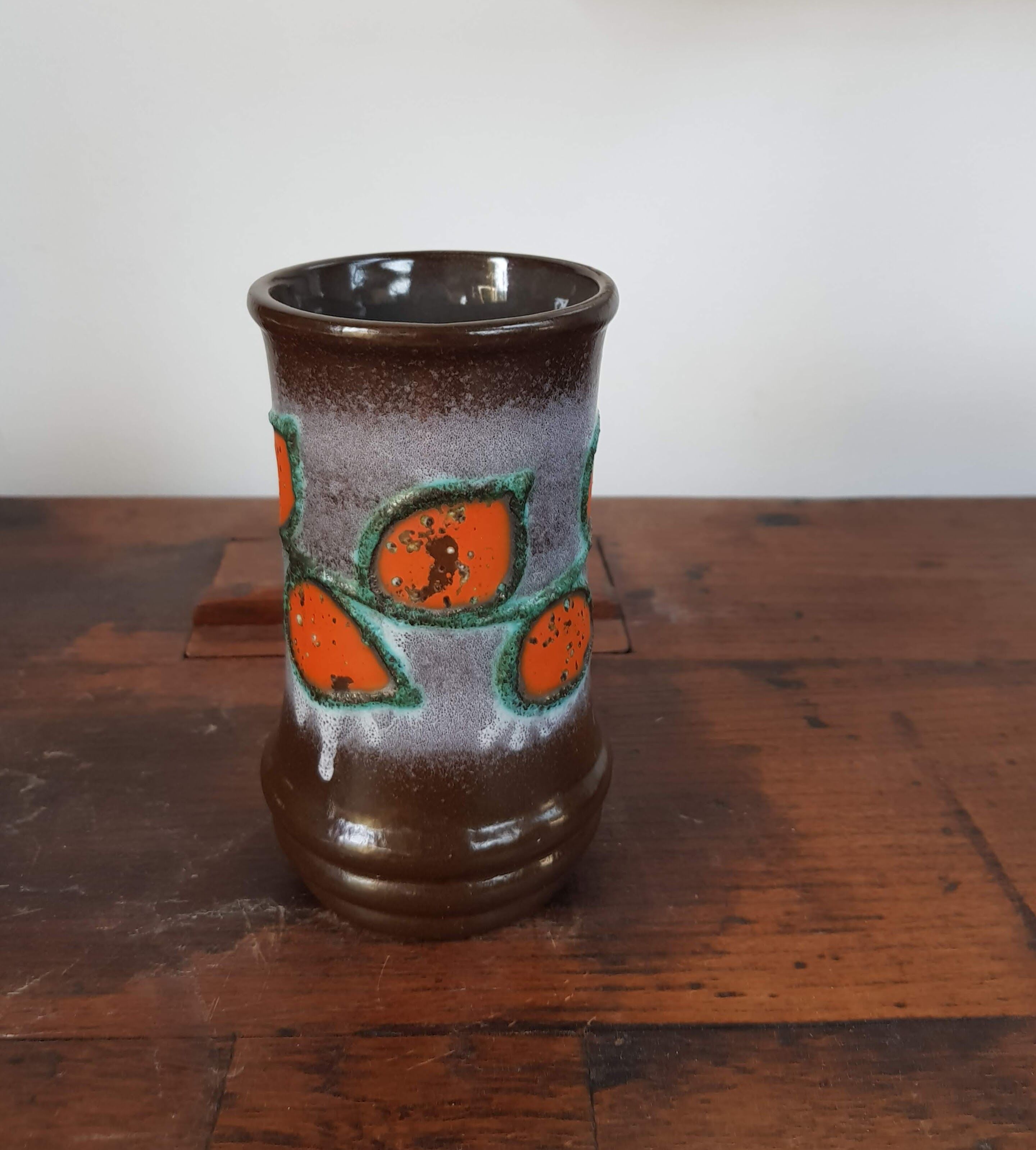 Vintage Strehla Pottery Vase - East Germany - 1960s