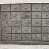 Old trade furniture with thirty drawers