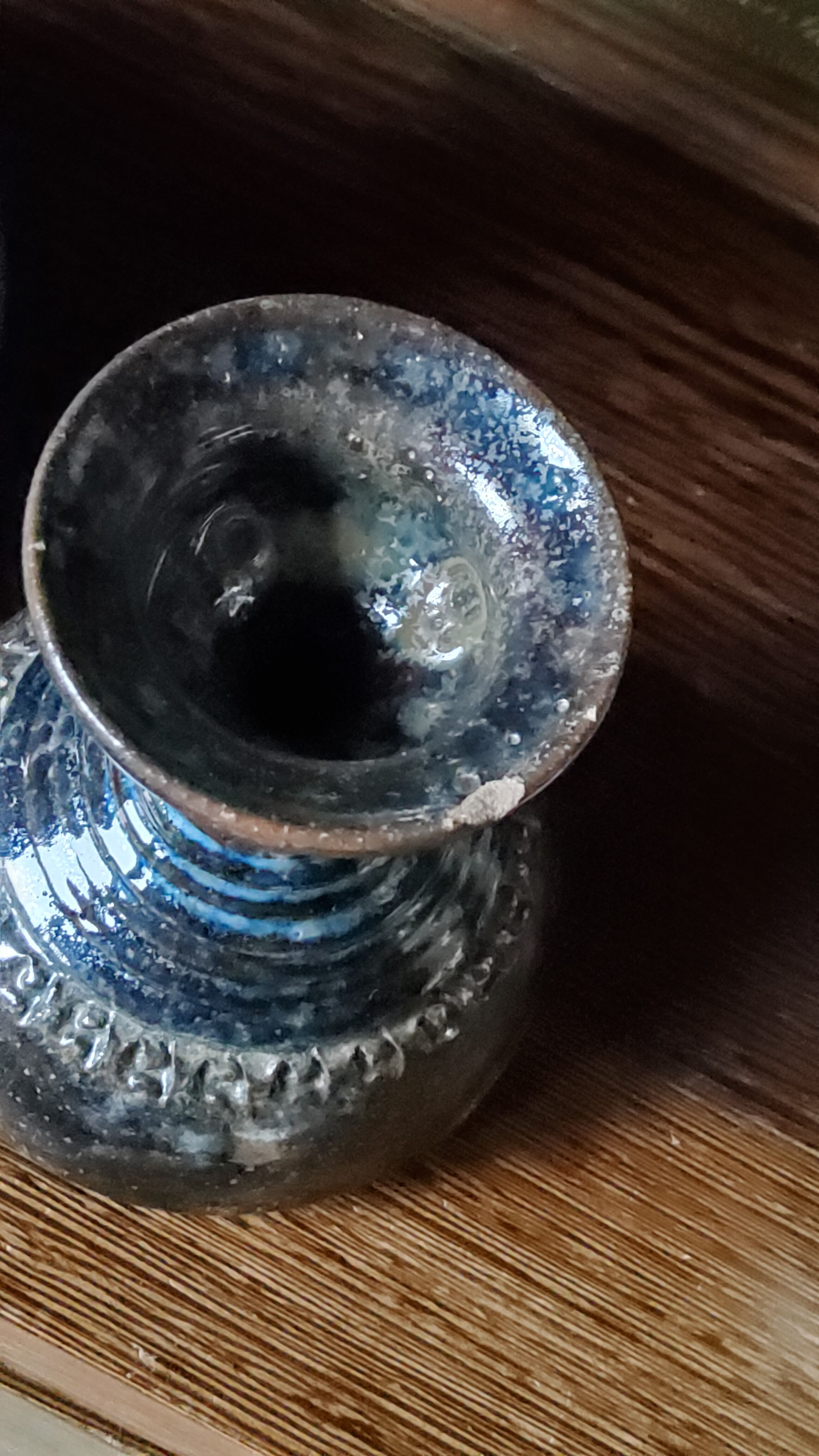 Trio of stoneware vases from the 70s signed and stamped