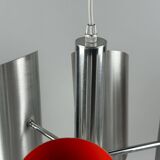 60s 70s 6-flame Sputnik candlestick metal chrome space age design