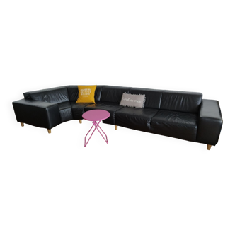 Bo Concept black leather sofa