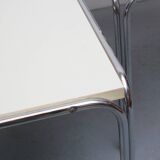 1970s nesting tables in white and chrome