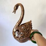 Lampe d'ambiance vintage cygne en grès