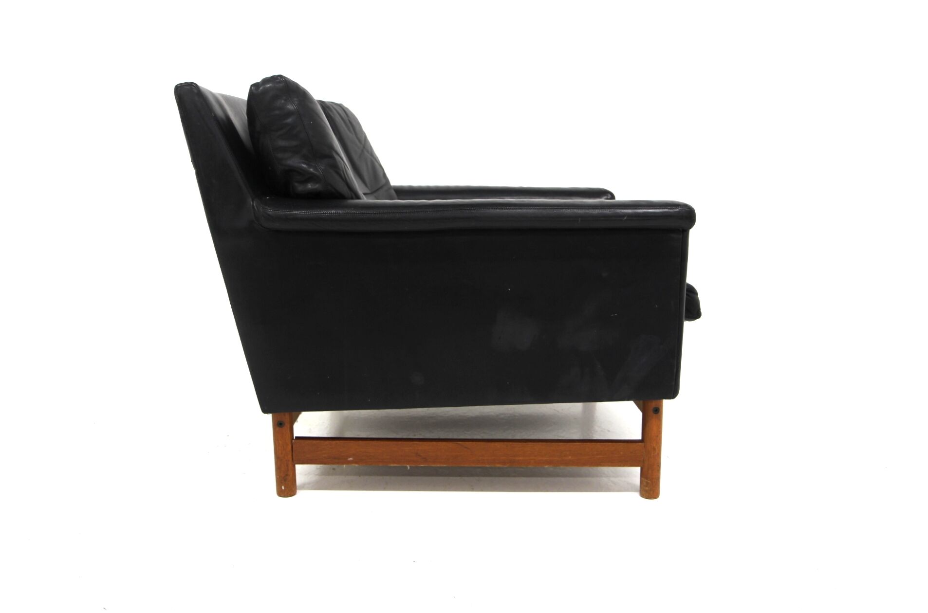 Fauteuil scandinave en cuir, Suède, 1960