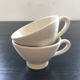 Pair of ivory stoneware cider bowls