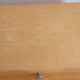 Side table bedside end of sofa in light wood art deco style