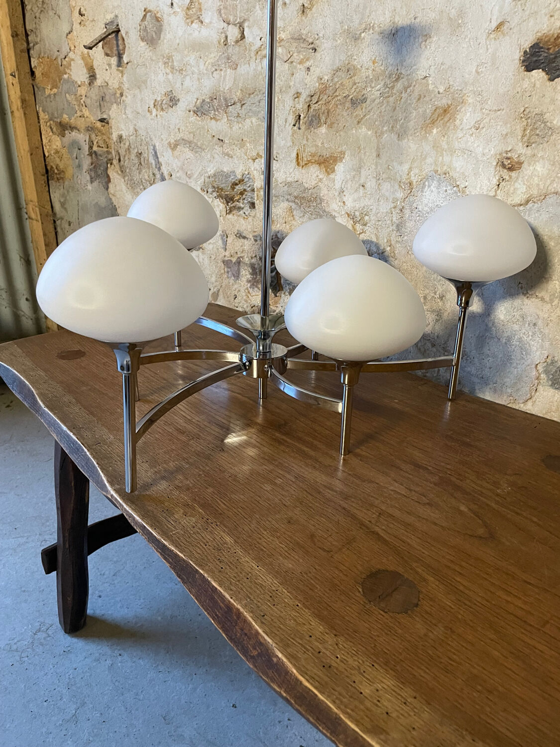 Asymmetrical chandelier Goffredo Reggiani 1970s