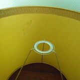 Wooden 1960s lamppost with large lampshade