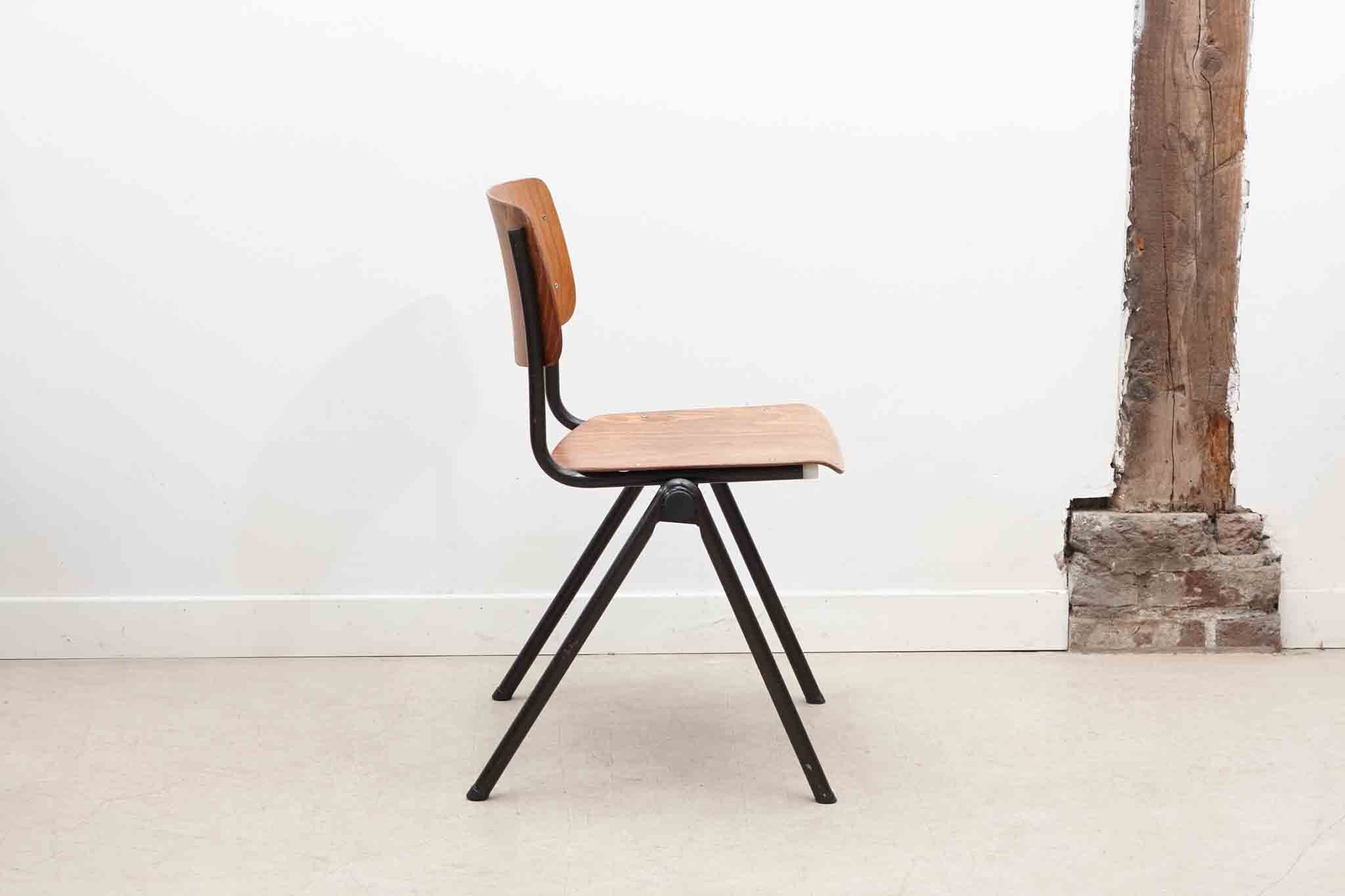 Galvanitas S35 oak and brown chair