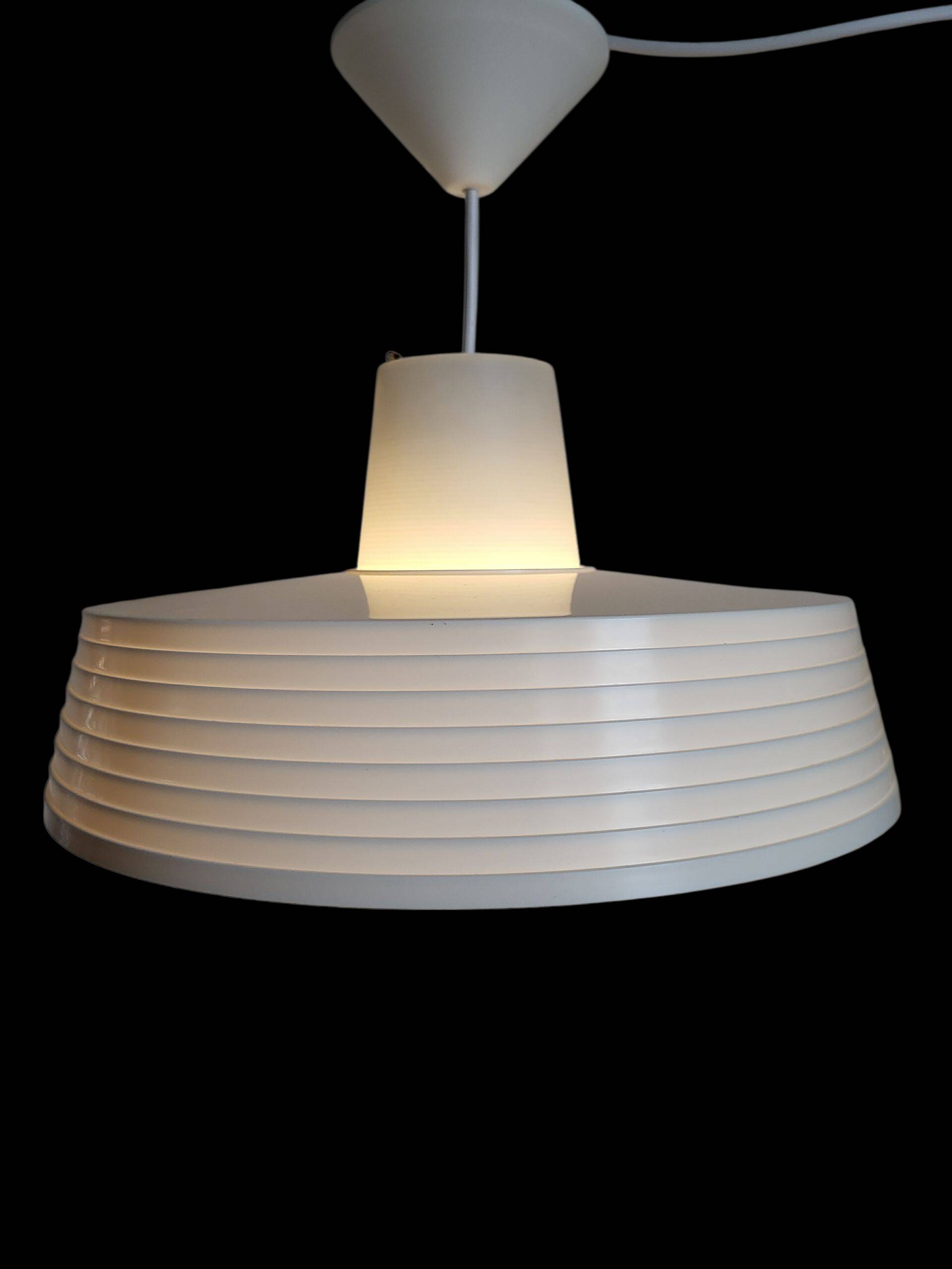 Rotaflex space age hanglamp, ufo vorm in deels geperst plastic, jaren 1960