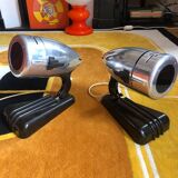 Pair of Hanau lamps, streamline design