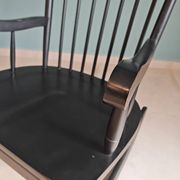 Rocking Chair Black Wood Vintage 1960 — Scandinavian Style