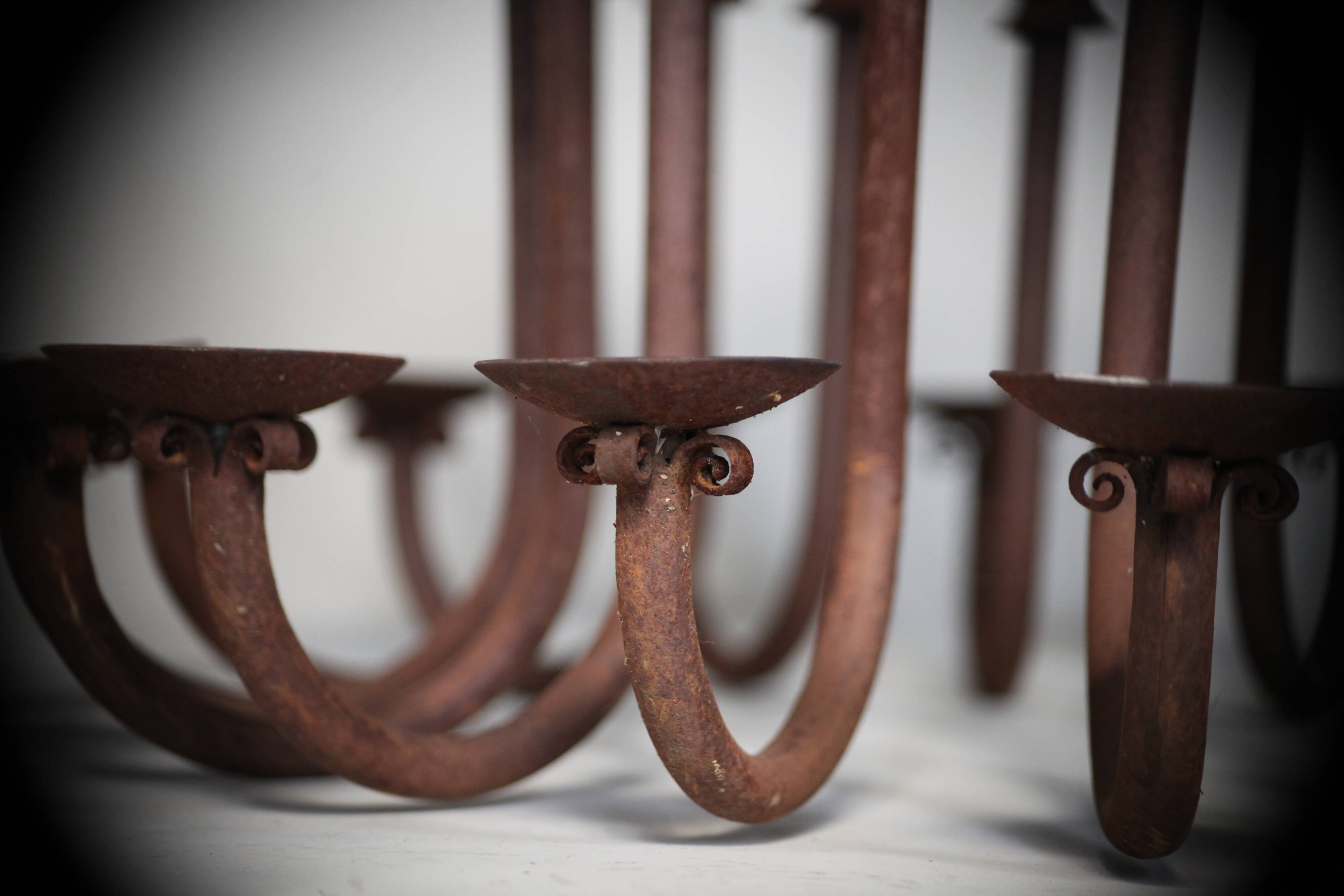 Large antique chandelier with 16 light arms