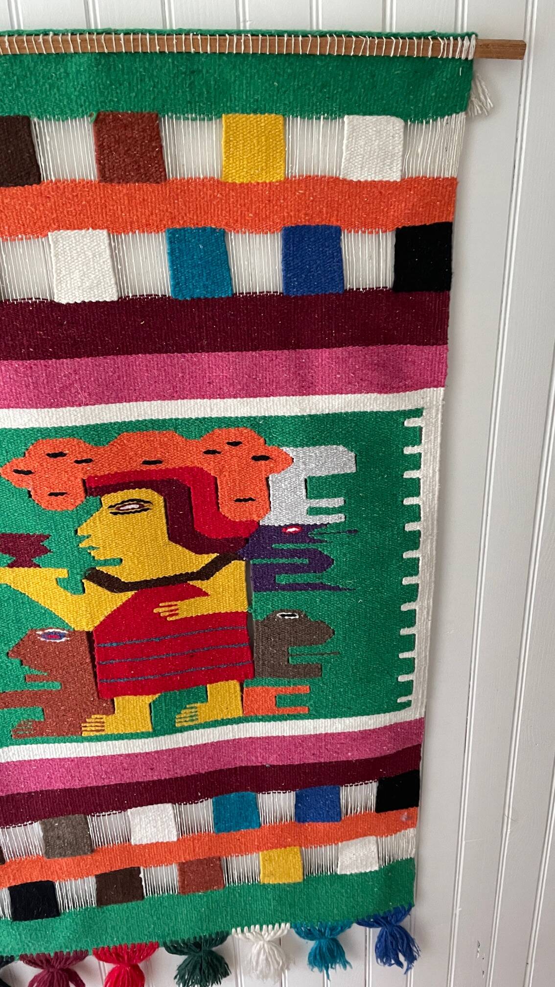 Vintage mexican decorative tapestry
