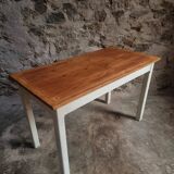 Vintage French farmhouse table, 1950s.