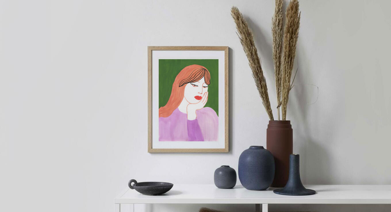 Color portrait in watercolor