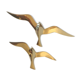Pair of brass birds