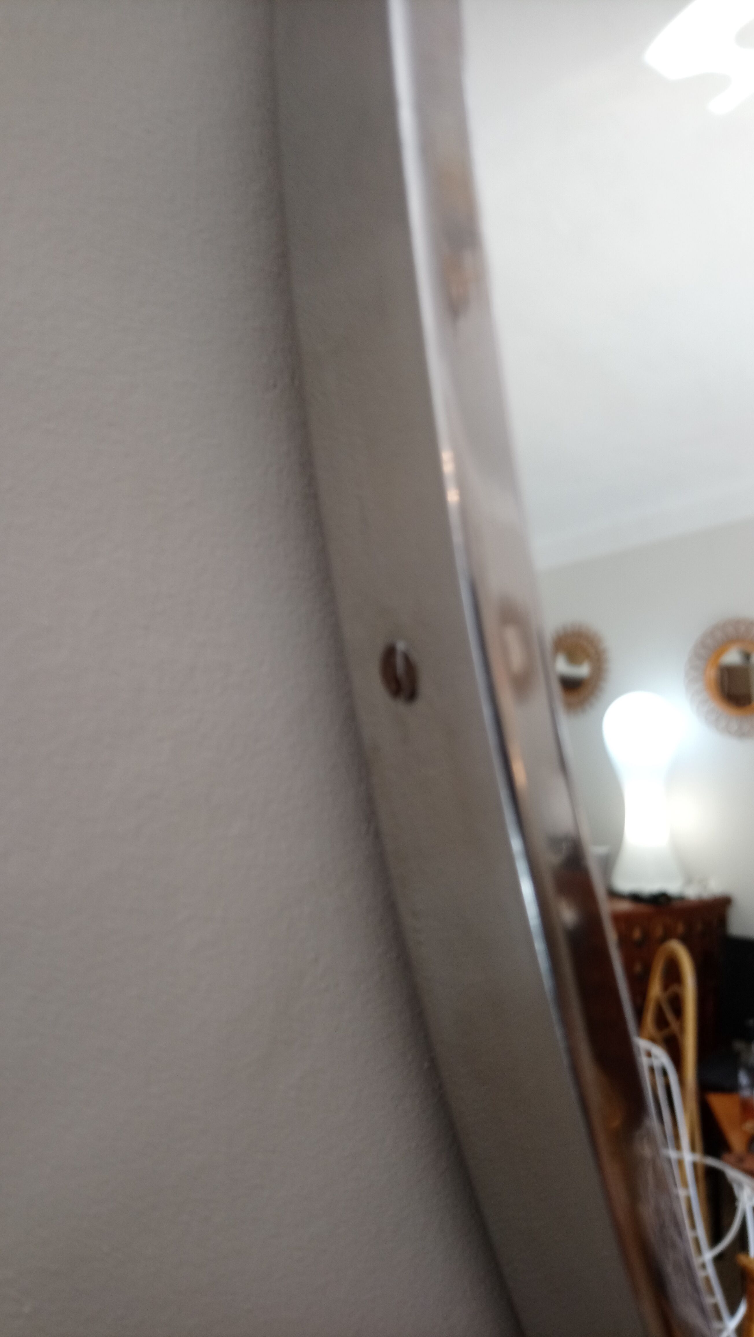 Barber round XXL mirror years 70 - 81x81cm