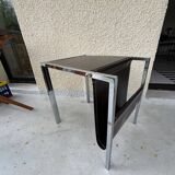 Magazine holder side table from the 70s