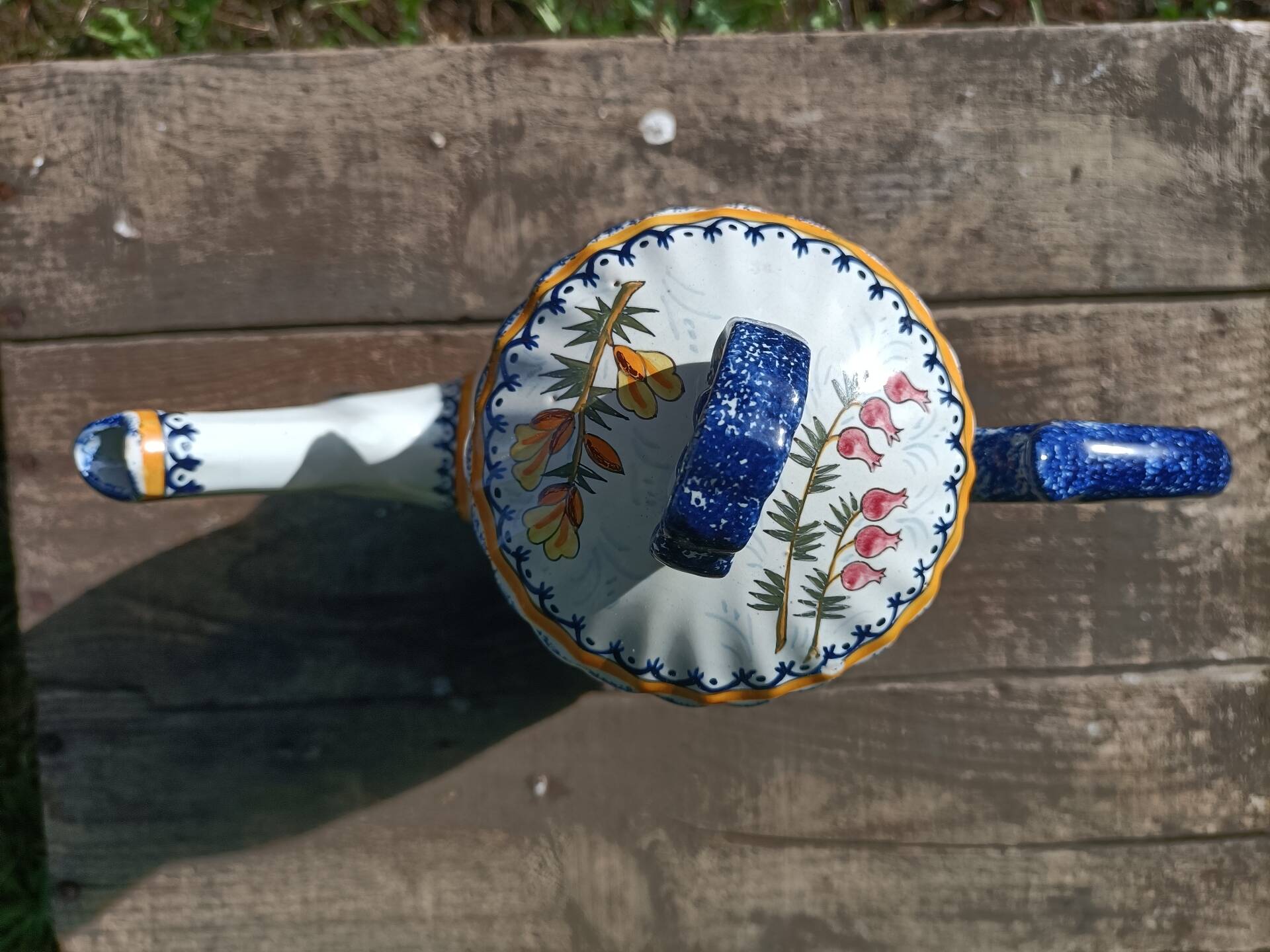 Henriot Quimper Teapot Sugar Bowl