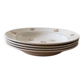 Lot de 4 assiettes creuses en céramique
