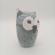 Vintage Scandinavian Glass Owl Statuette Denmark Sulphur 70s 80s