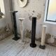Set of 4 marble columns or pedestals.