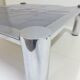 Large coffee table in ceramic and chrome signed 1970 De Nisco vintage 70's space age