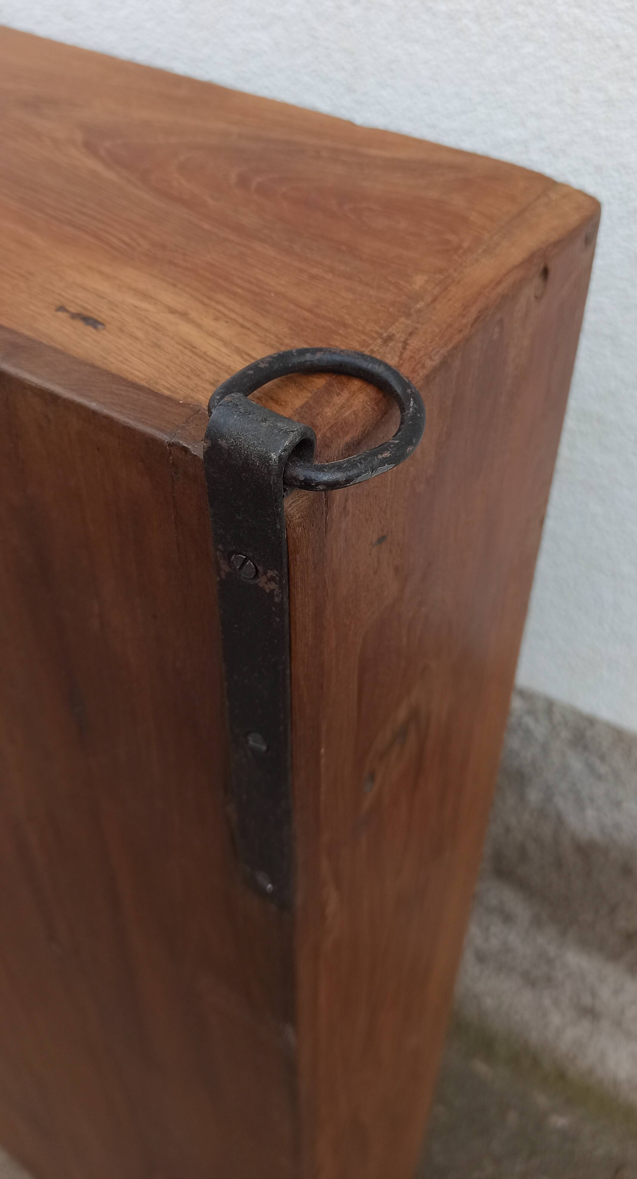 Old glass wall shelf