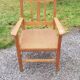 Scandinavian armchair of the 50s in cherry tree sitting in rope