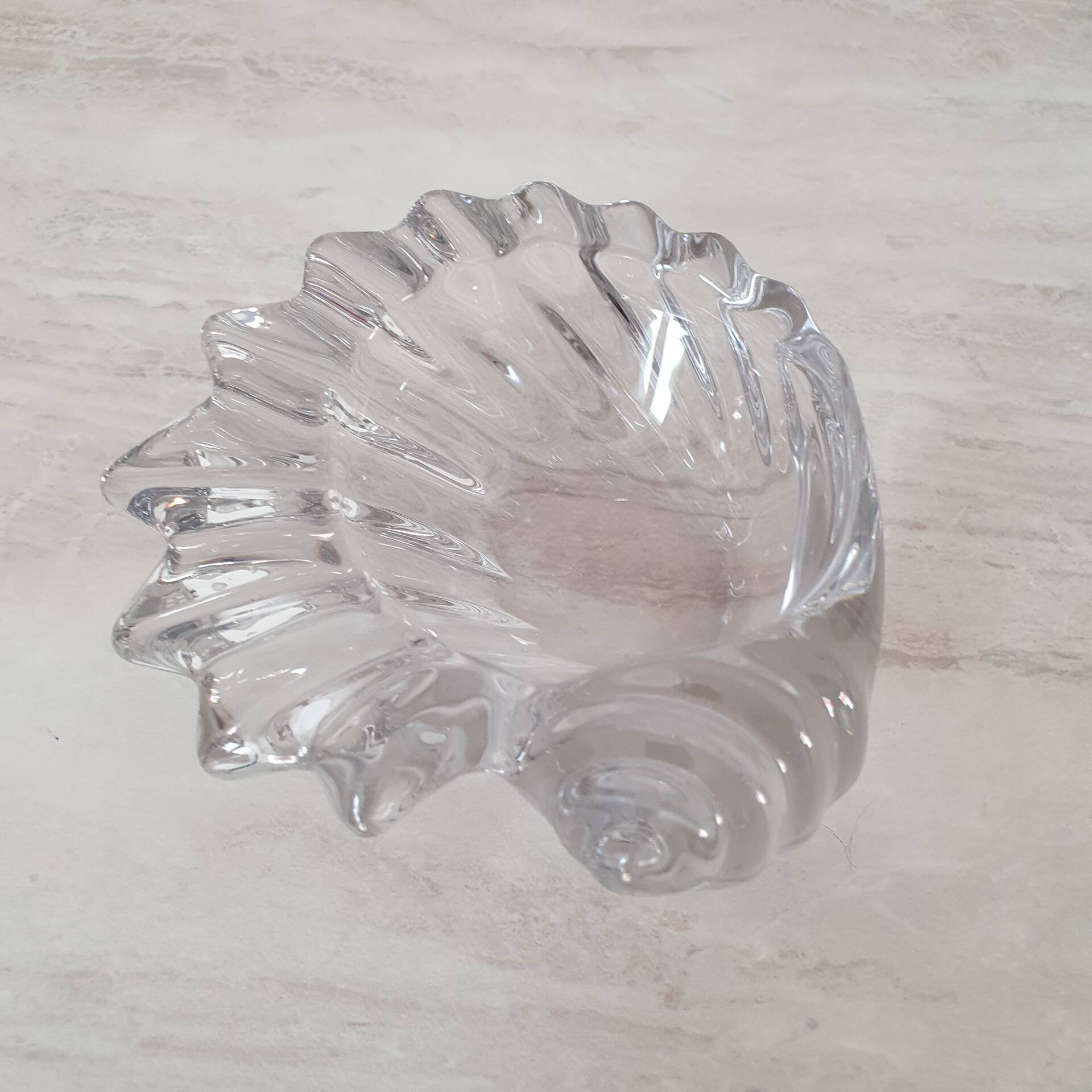 Vide-Poche coquillage en verre transparent