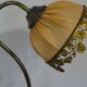 Bronze and silk swan neck lamp